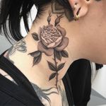 Birth month flower tattoo by Zac Schienbaum #ZacScheinbaum #rosetattoo #rose #birthmonthflowertattoos #birthmonthflowers #flowertattoo #flowers #florals #petals #blooms #leaves #nature #plant #birthmonth