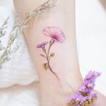 Birth month flower tattoo by Mini Lau #MiniLau #morningglory #morningglories #birthmonthflowertattoos #birthmonthflowers #flowertattoo #flowers #florals #petals #blooms #leaves #nature #plant #birthmonth