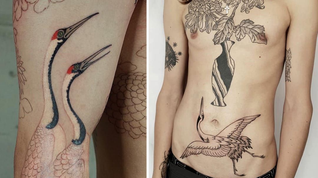 Unveiling the Secrets Crane Tattoos Meaning Explored  Impeccable Nest