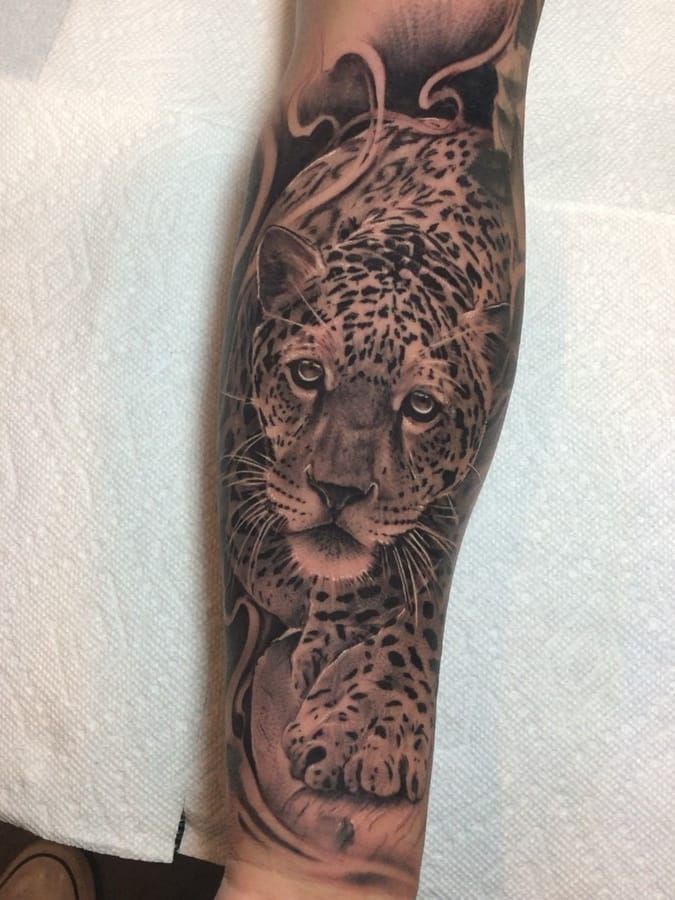 Urban Monkey Tattoo  Some more done on this leopard print leg sleeve in  progress by Nick  Facebook