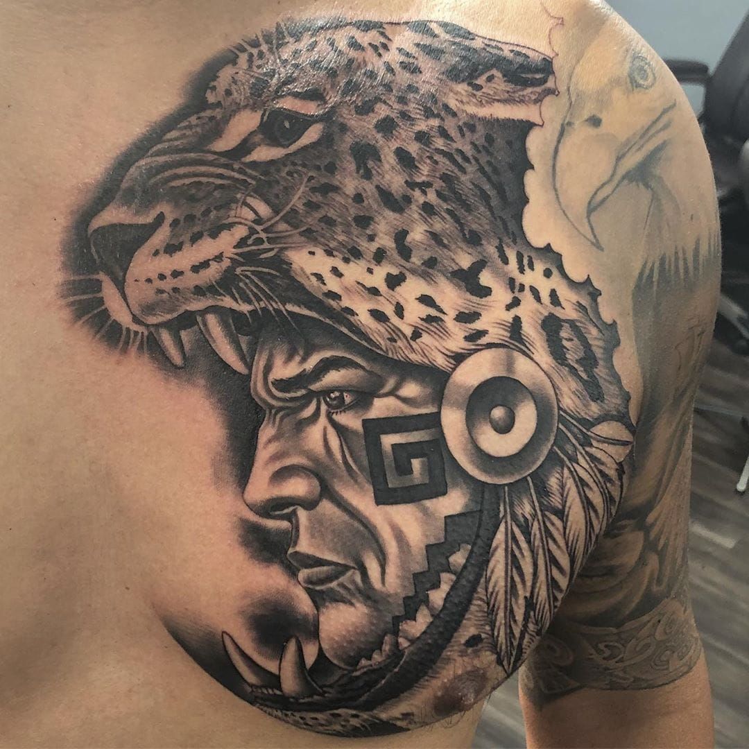 Jaguar Warrior  Warrior tattoo Aztec warrior tattoo Aztec warrior