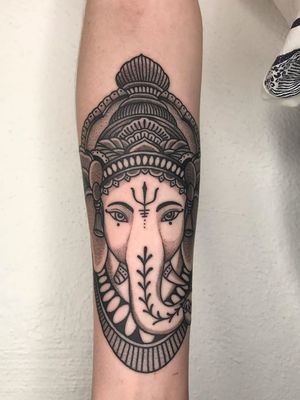 Ganesha tattoo by Jaka Putra #JakaPutra #BerlinInkTattooing #BerlinInk #Berlin #BerlinGermany #tattoostudio #tattooshop #ganesha #elephant #hindu #dotwork
