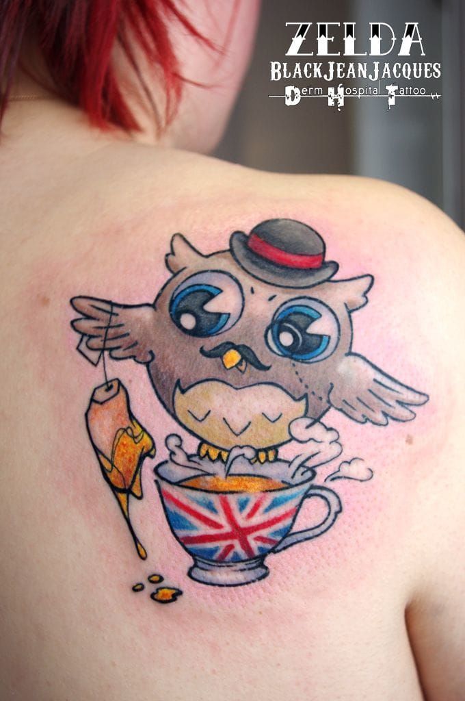The definition of being British is drinking tea... tattoo by Zelda
