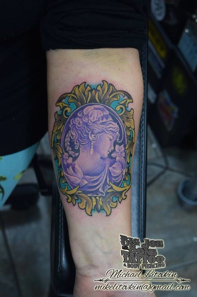 Cameo Frame Back Piece Cover Up Tattoo by Jackie Rabbit  Flickr