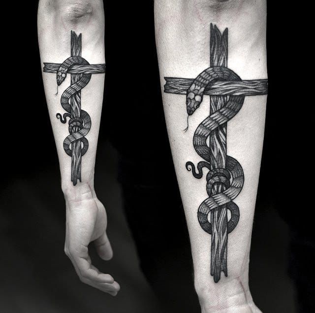 15 Impressive Caduceus Tattoos • Tattoodo
