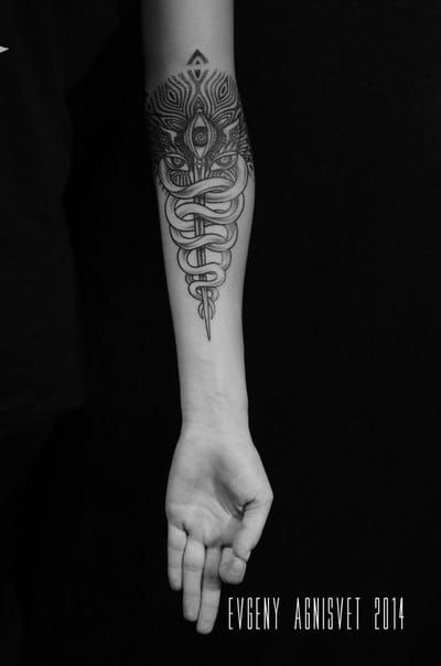 Mystic caduceus by Evgeny Agnisvet.