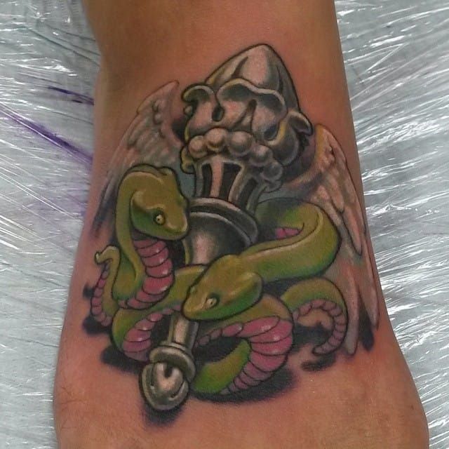 Nice one on the foot by Dennis Paul Kline.