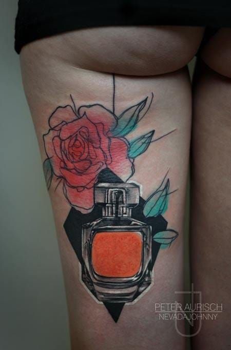 20 Amazing Perfume Tattoos Designs with Meanings and Ideas  Body Art Guru