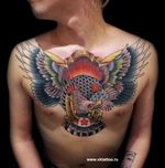 Old school eagle chest piece