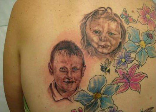 Baby portrait tattoo fail