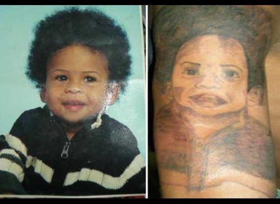 Baby portrait tattoo fail