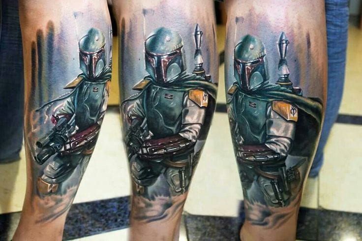 UPDATED 40 Fearsome Boba Fett Tattoos  Mandalorian tattoo Boba fett  tattoo Star wars tattoo sleeve