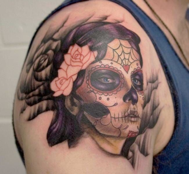 Day Of The Dead Women Tattoo