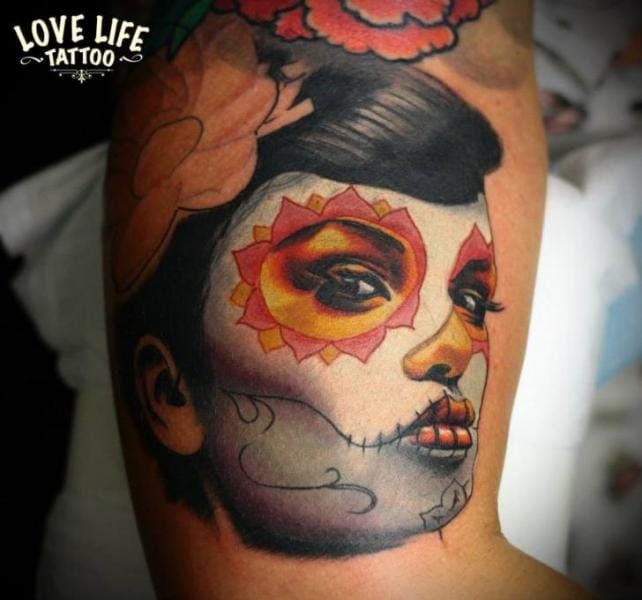 Day Of The Dead Women Tattoo