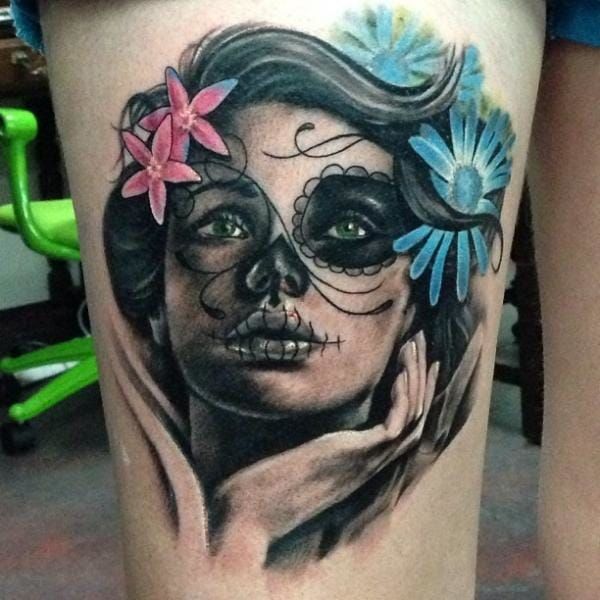 Day Of The Dead Women Tattoo