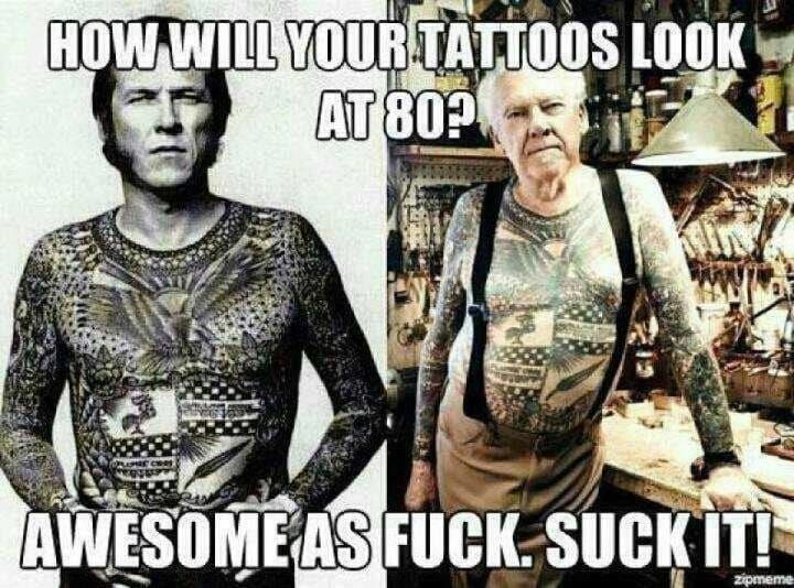 Grandpa with tattoos rocks!
