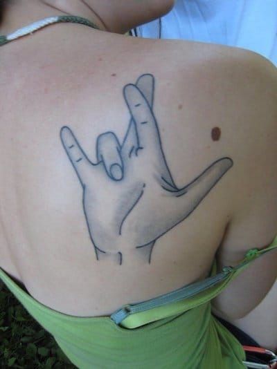 Tattoo uploaded by Lucas McHugh  ASL for I Love You  Tattoodo