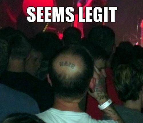 Legit tattoo hair