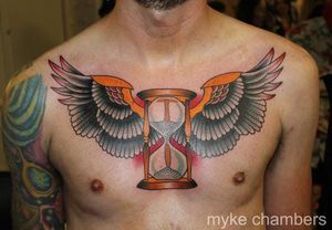 Clepsydra Wings Tattoo by Myke Chambers