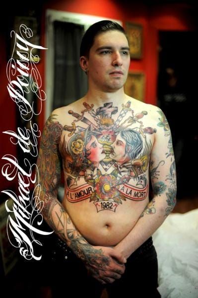 60 Traditional Chest Tattoo Designs For Men  Old School Ideas  Traditional  chest tattoo Traditional black tattoo Traditional chest