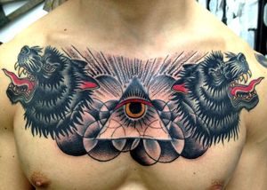 Wolf God Tattoo by Saved Tattoo