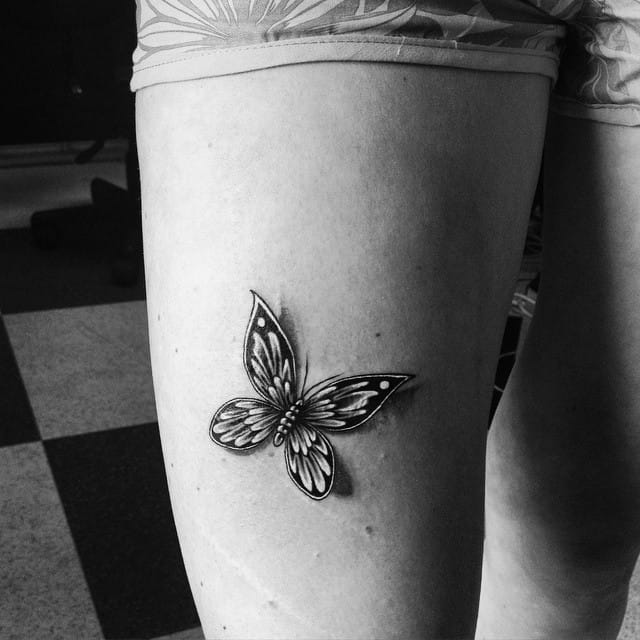 That's exquisite! By Matkolm. #Butterfly #ButterflyTattoo