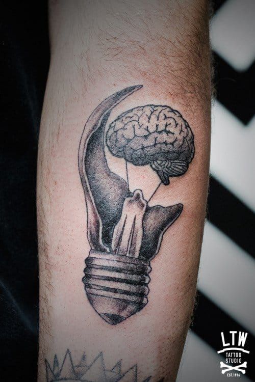 75 Light Bulb Tattoo Designs For Men  Bright Ink Ideas
