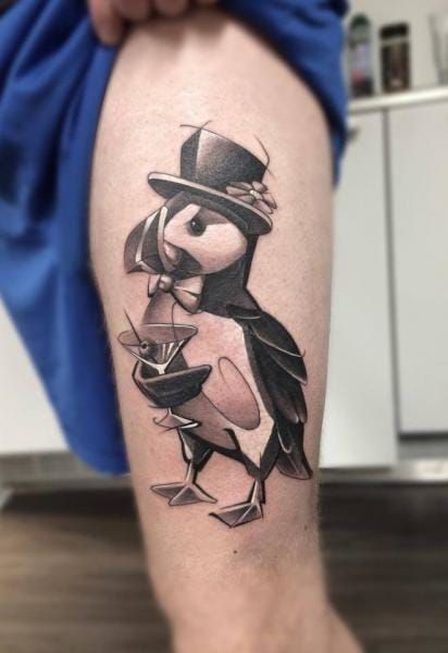 Penguin Tattoo by Mefisto Tattoo Studio