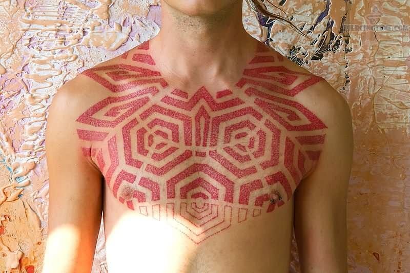 17 Tasteful Tattoos Made With Red Ink EyeCatching With Their Intense Color