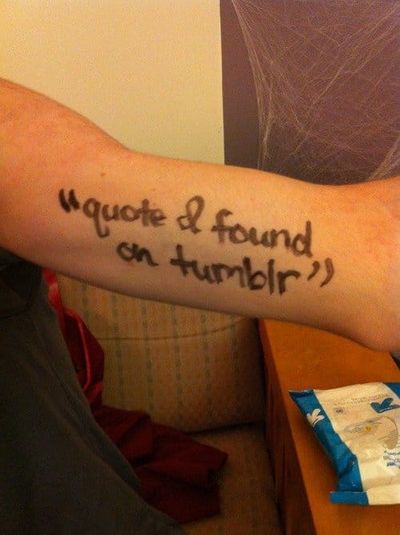 blink 182 quote tattoo