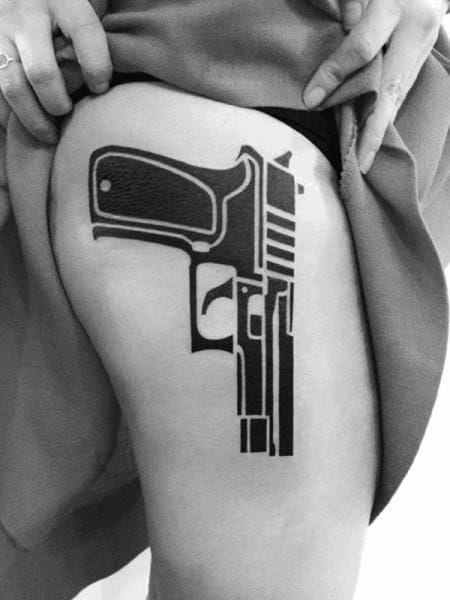 45 Amazing Gun Tattoo Designs