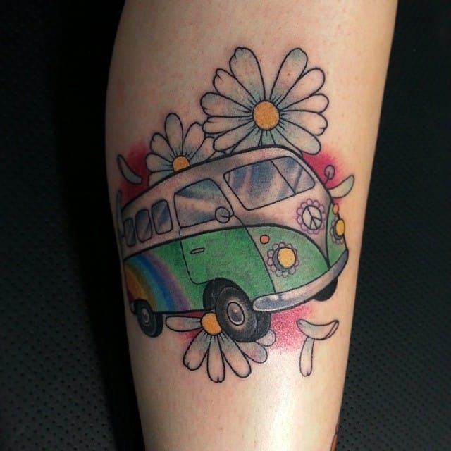 10 Cool Volkswagen Kombi Tattoos For Your Inner Hippie  Tattoodo