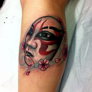 Kabuki face made at Requiem Tattoo.