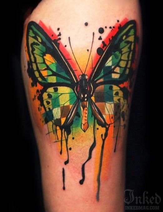 Abstract butterfly tattoo