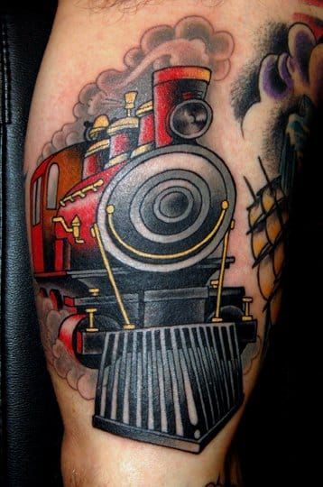 70 Train Tattoos For Men  Masculine Railroad Designs