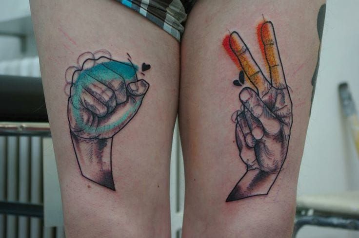 finger peace tattoo｜TikTok Search