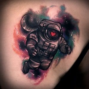 Love cosmonaut by Varo Tattooer.