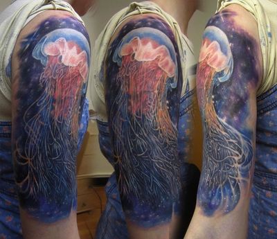 Amazing Jellyfish Tattoo, Artist Unknown
