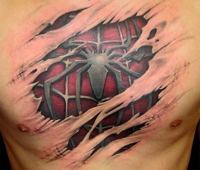 The famous Spiderman chestpiece is impressing ink lovers for years. But could you credit the artist?