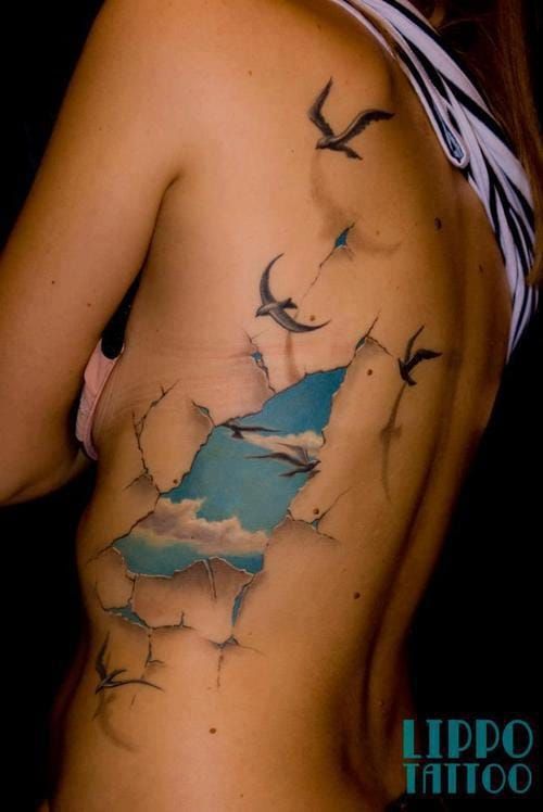 Artist Lippo does incredible skin crack tattoos!
