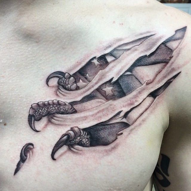 Badass patriotic tattoo by Chantel Gaffney...