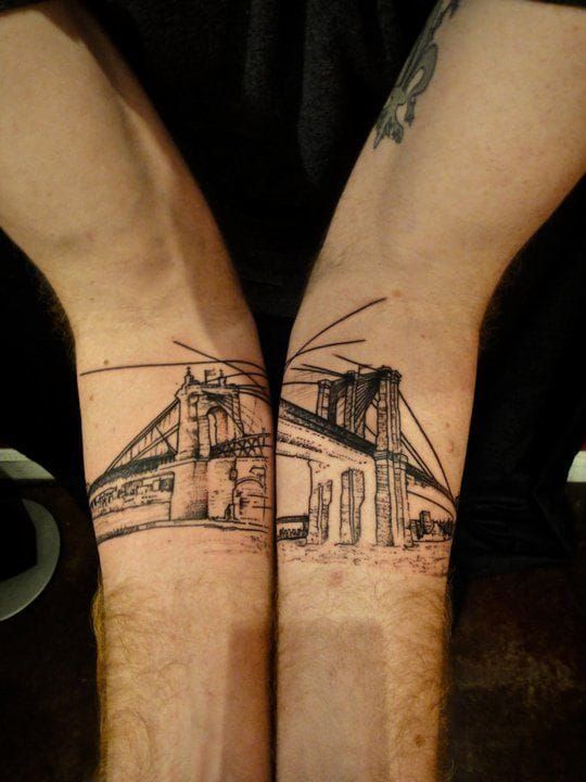 Roberto Clemente Bridge  Pittsburgh  Bridge tattoo Pittsburgh tattoo  Tattoos
