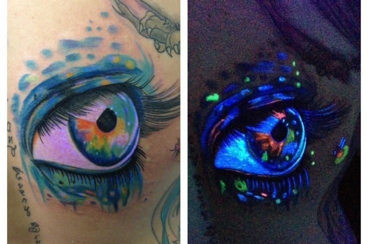 Amazing UV Tattoos Glow With Blue UVealism in The Right Light