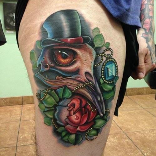 Bird skull tattoo