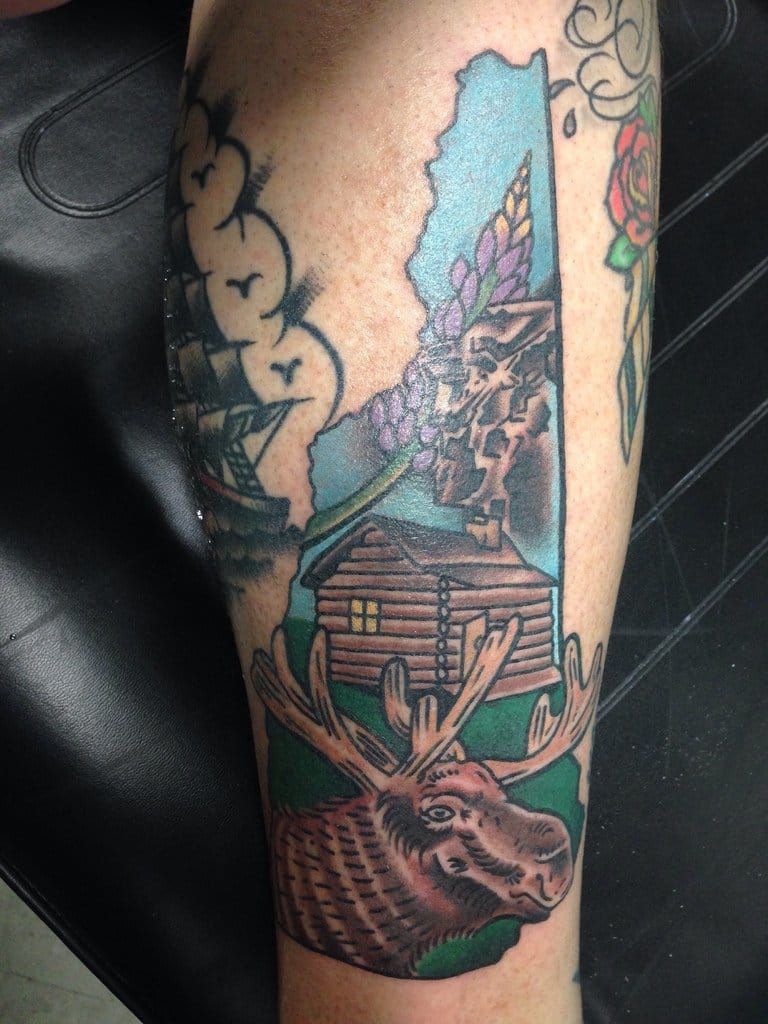 state of new hampshire tattoo