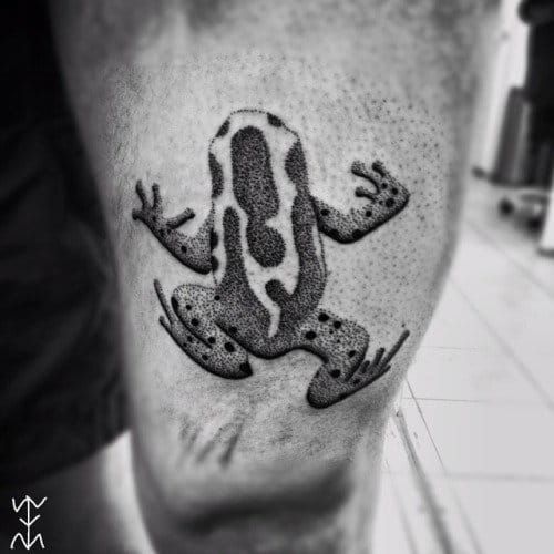 S P E L L  D U S T on Instagram Tiny Frog  Daisy    Frogs are considered a good luck  in 2023  Frog  tattoos Mushroom tattoos Irish tattoos