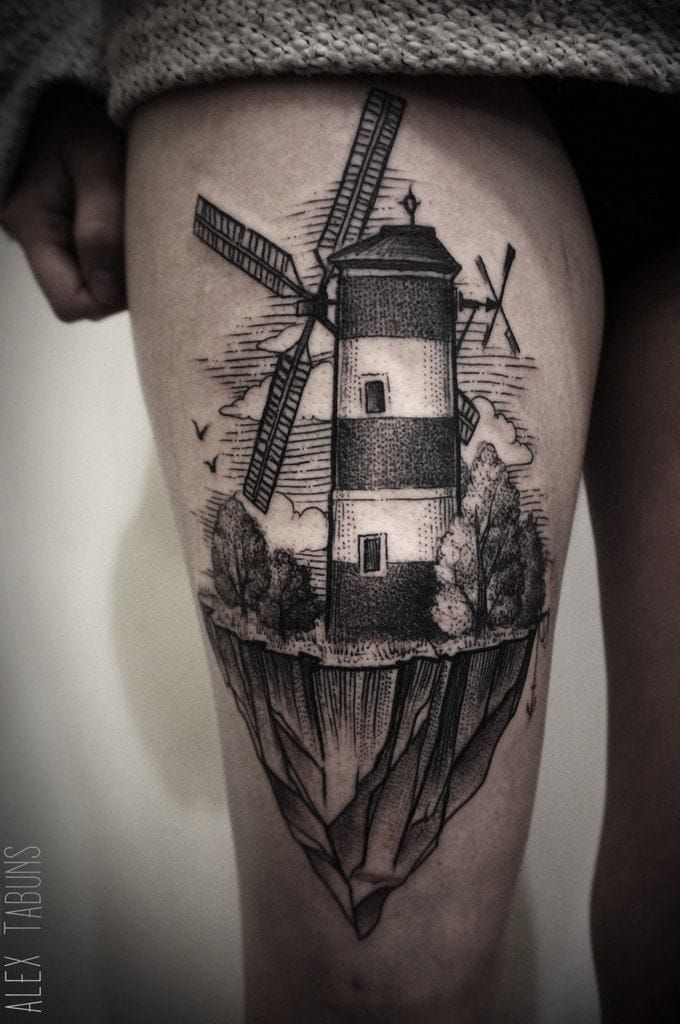 10 Best Windmill tattoo ideas  windmill tattoo windmill dutch tattoo