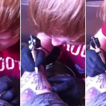 Remember that time Ed tried tattooing? Yeah, that was on Kevin