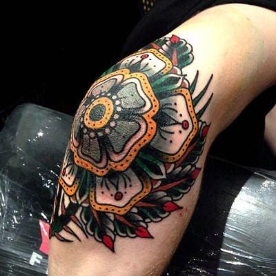 Floral and Bird on Elbow detail shot Instagram michaelbalesart by  Michael Bales TattooNOW