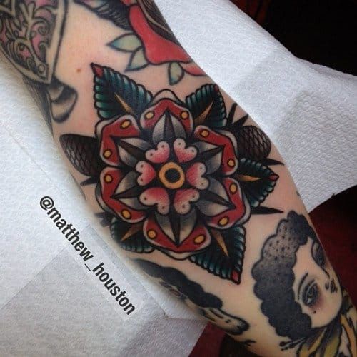 traditional elbow tattoo